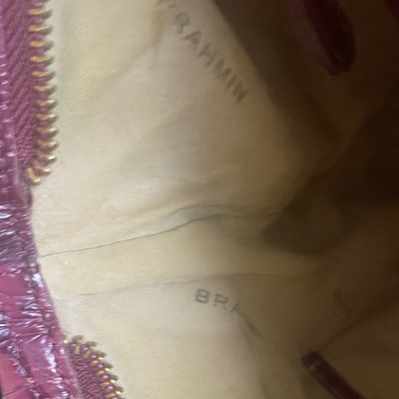 Brahmin Deep Purple Crocodile Embossed Satchel - Picture 6 of 14